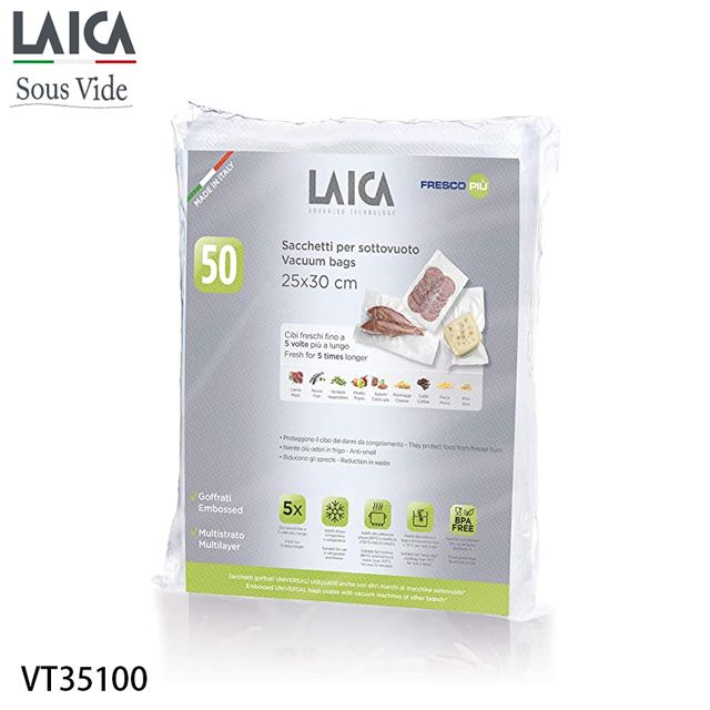 LAICA 萊卡 網紋式真空包裝袋 袋式25x30cm(50入) VT35100