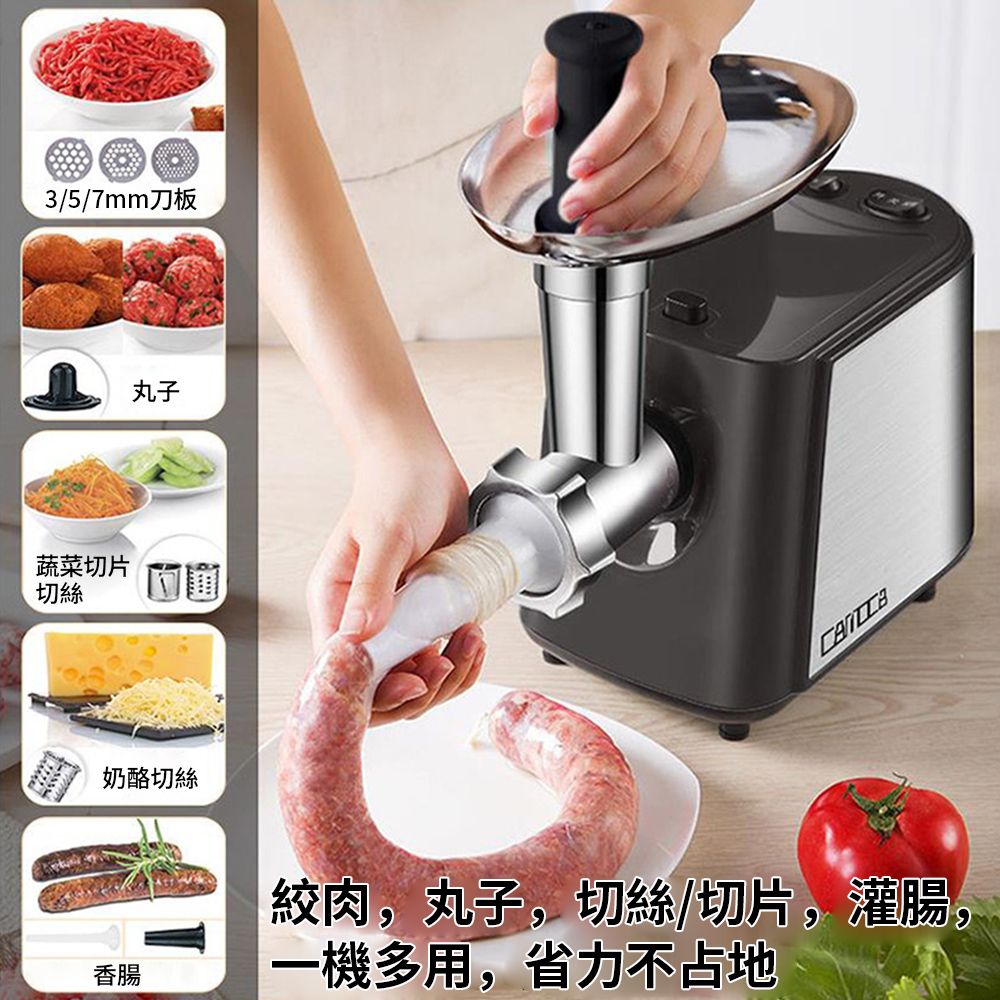 Tounichi 東日 家用電動二合一絞肉機 多功能絞肉餡機 304不銹鋼小型商用灌香腸機攪碎肉機