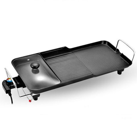 KINYO 加寬不沾塗層 BBQ 電烤盤 BP-30 附玻璃上蓋