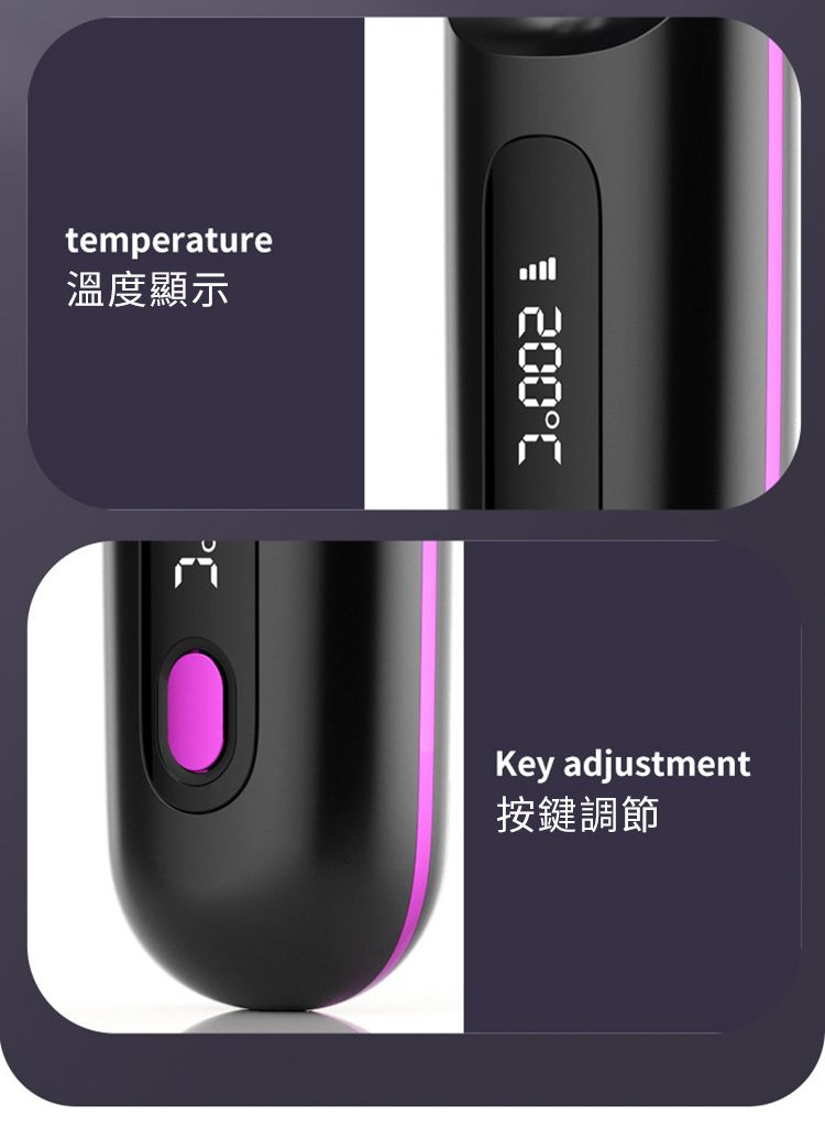 temperature溫度顯示3.002 Key adjustment按鍵調節