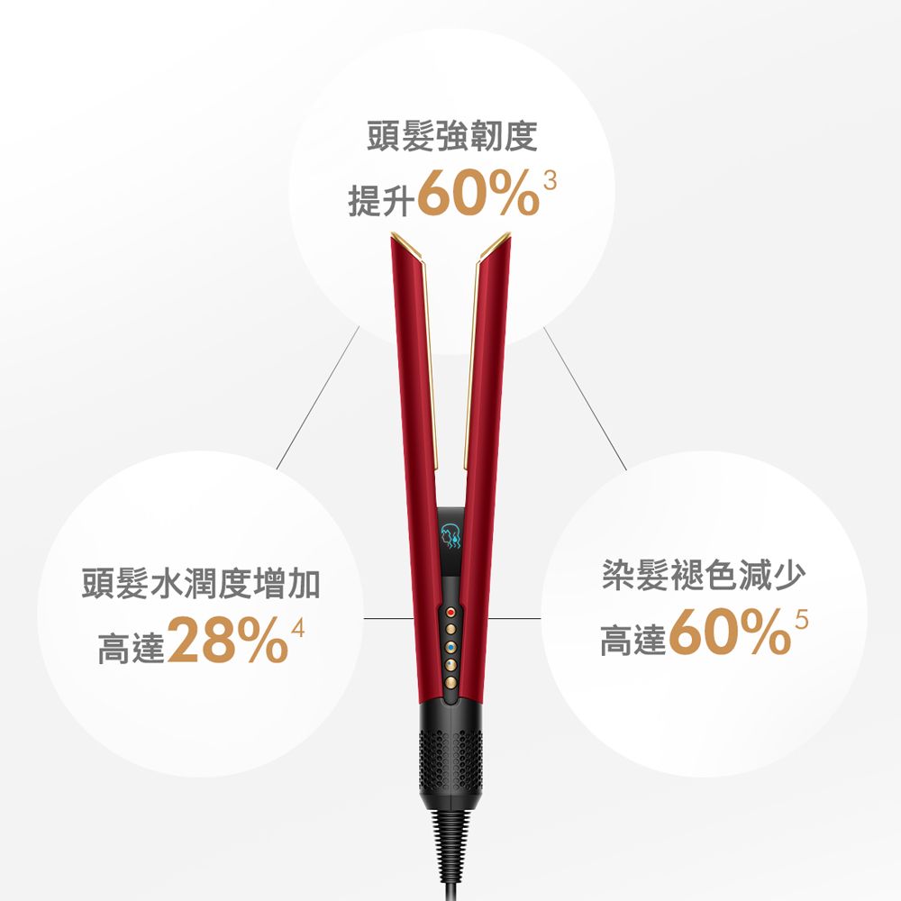 Dyson 戴森 Airstrait HT01 二合一吹風直髮器 絲絨紅 (附精美禮盒)
