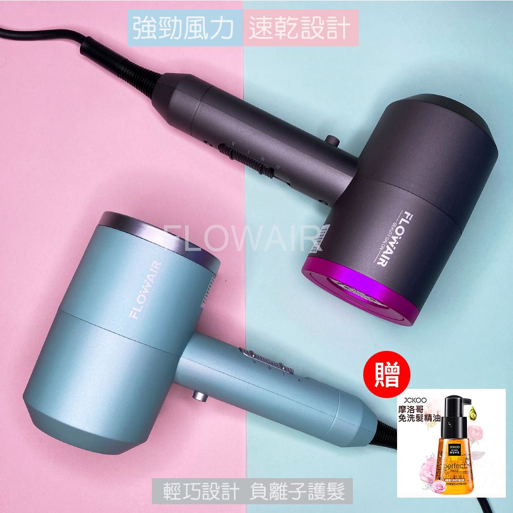  【FLOWAIR】沙龍級負離子吹風機 速乾科技 護髮 降噪 輕量吹風機(BSMI檢驗合格商品)