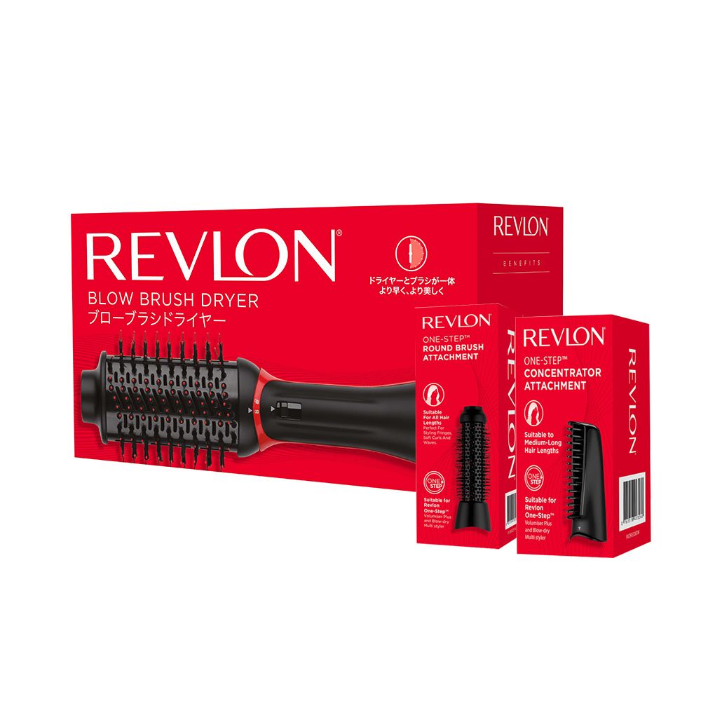 Revlon 露華濃 【大全配組】 蓬髮吹整梳/多功能吹風機(RVDR5298TWBLK)+圓形梳+吹嘴梳