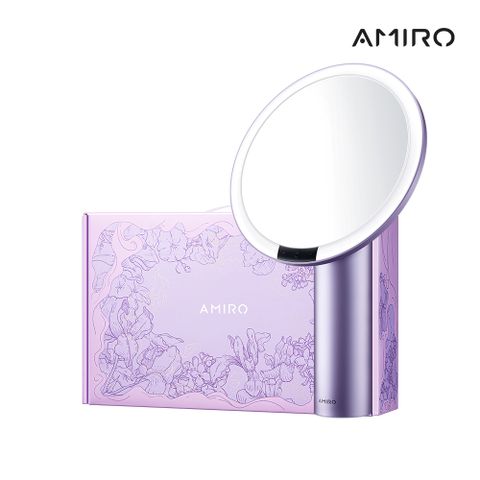 AMIRO Oath自動感光LED化妝鏡-愛意信使禮盒-暮山紫