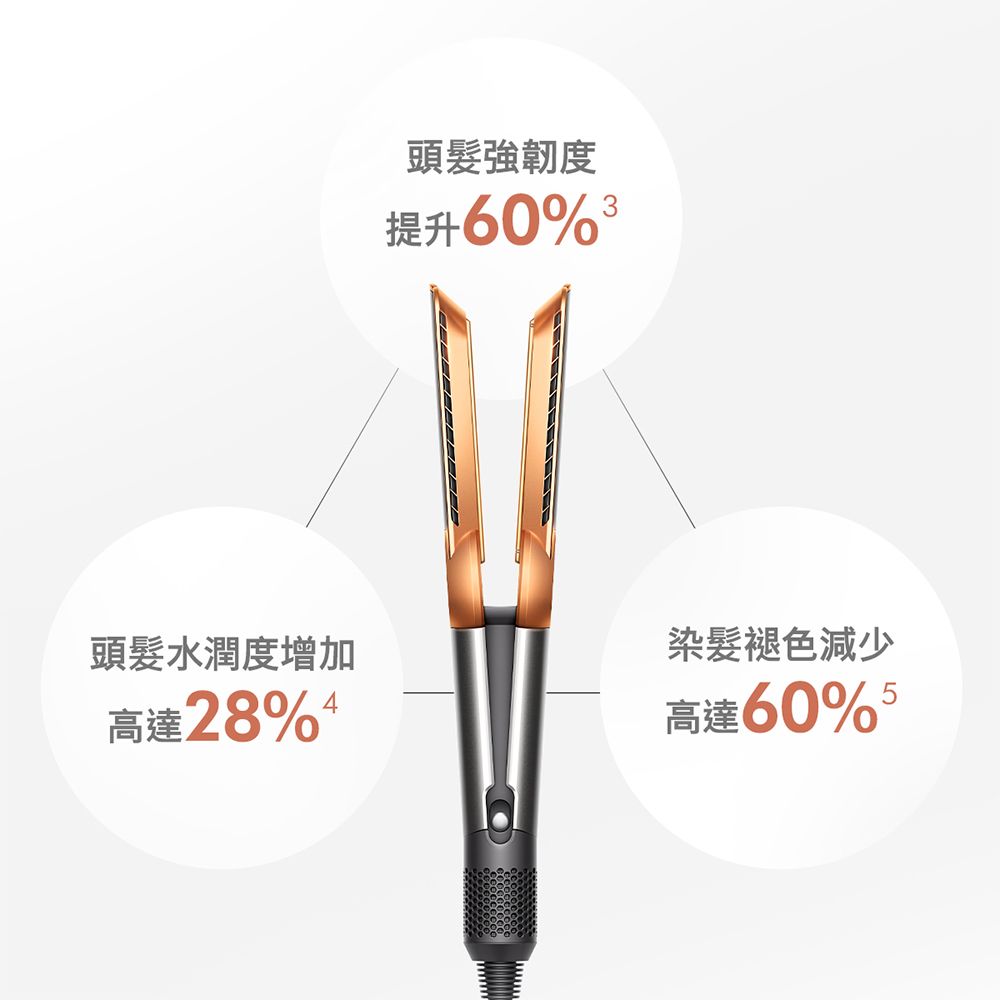 Dyson 戴森 Airstrait HT01 二合一吹風直髮器 銀銅色