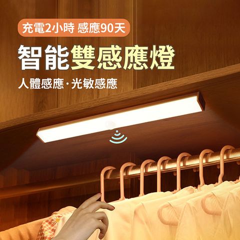 OMG USB充電 磁吸式LED感應燈管 升級版多功能 智能感應燈 小夜燈 宿舍燈 暖光 21cm(停電應急照明燈)
