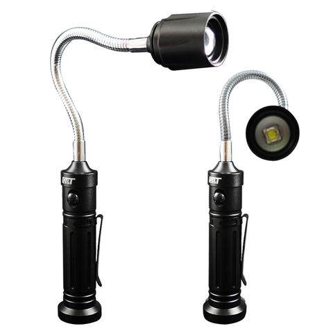 Q&amp;T 高亮U3 LED充電式調焦彎管工作燈 SY-T9028 |充電指示燈|筆夾設計|