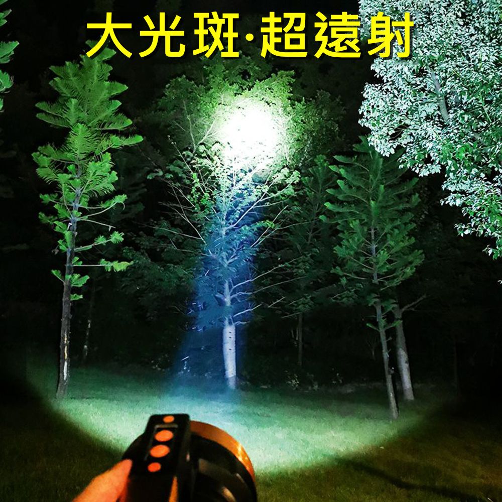  【Therm-a-Rest】充電式戶外超亮大功率9000W強光遠射手提式LED手電筒探照燈/夜釣燈/工作燈