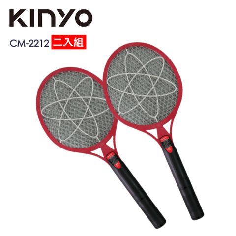 輕鬆一揮 有效驅蚊[二入組]【KINYO】充電式電蚊拍 CM-2212
