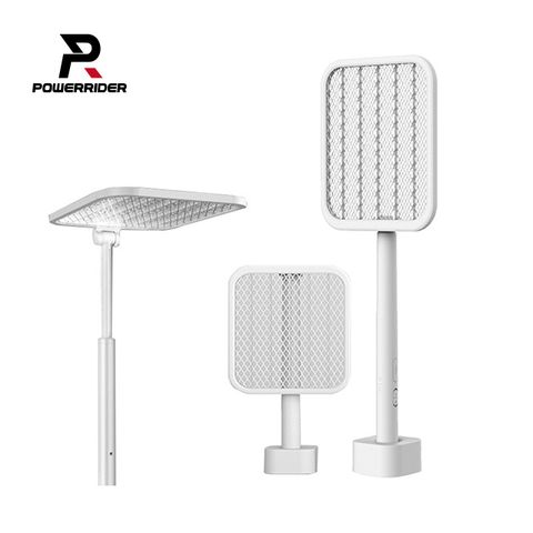 PowerRider ZD20 兩用伸縮折疊電蚊拍捕蚊燈兩用 白色
