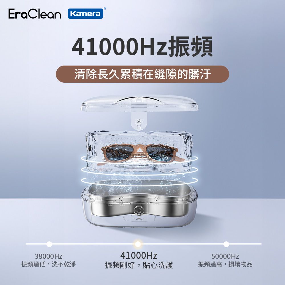 EraClean 世淨 超音波清洗機 超聲波清洗機 (GL01) 可視上蓋 41000Hz振頻 一鍵速洗