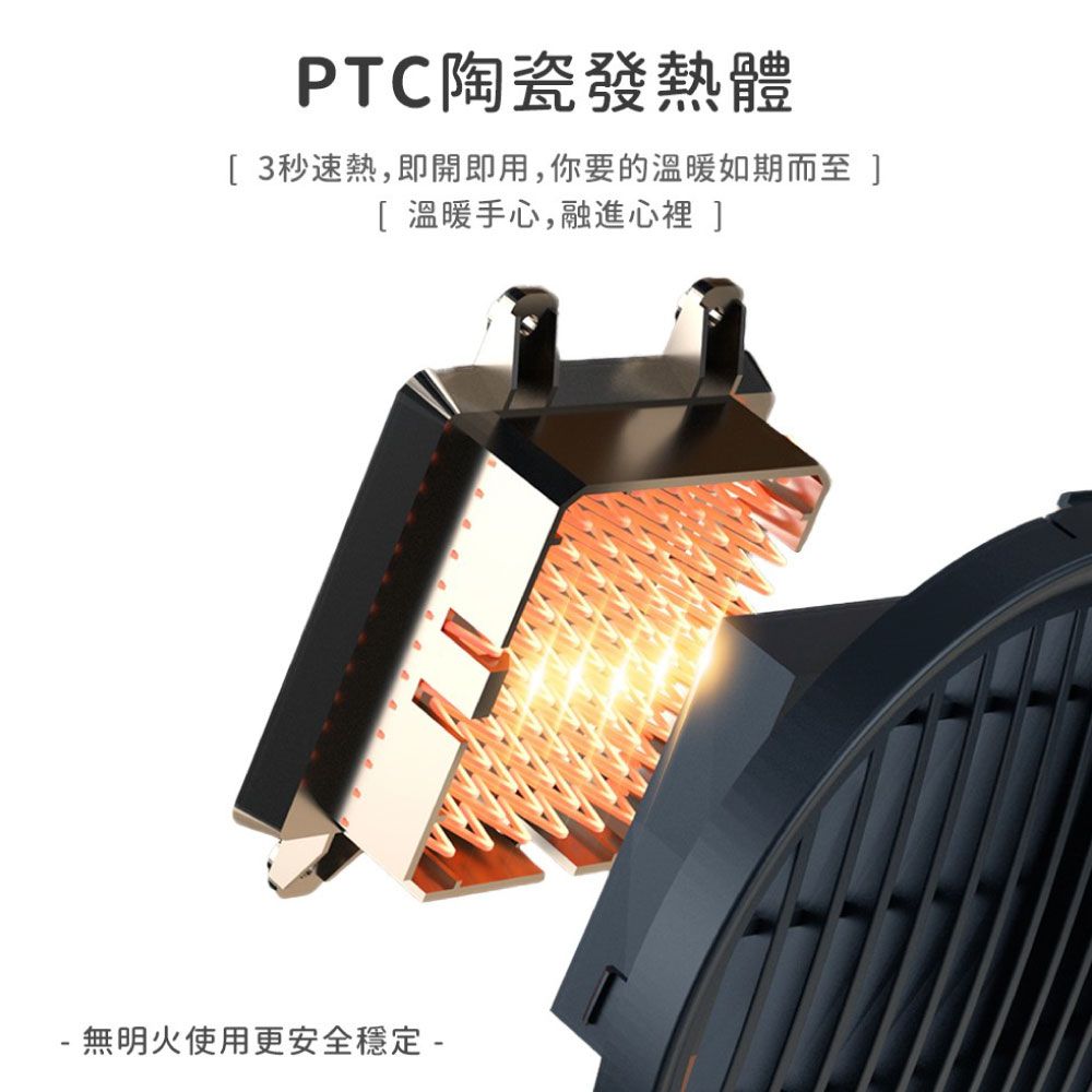 PTC陶瓷發熱體[3秒速熱,即開即用,你要的溫暖如期而至 ][ 溫暖手心,融進心裡 ]- 無明火使用更安全穩定 -