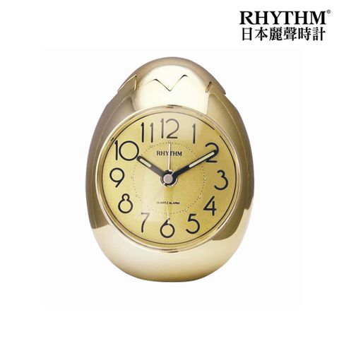 RHYTHM 麗聲 日本鐘-可愛不倒翁創意雞蛋造型鬧鐘