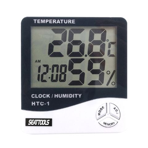 數位顯示溫度計 多功能數位時鐘 溫濕度計 液晶溫度計 電子溫濕度計 數位濕度計 溫度監控 數位溫度計 (190-TAH)