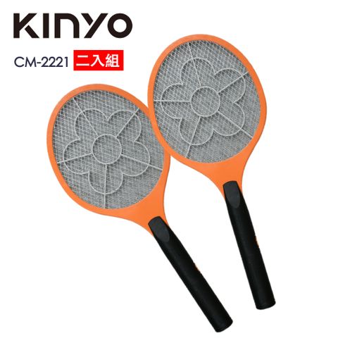 四層網面 小黑蚊剋星[二入組]【KINYO】小黑蚊電池式電蚊拍 CM-2221