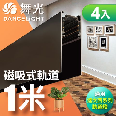 DanceLight 舞光 達文西磁吸軌道1米-4入組