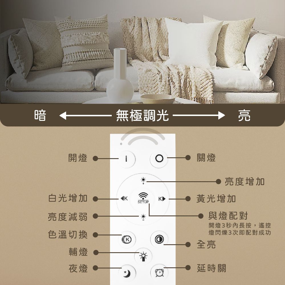  【純粹生活】無極調光調色 50W 銀河 黑框 全電壓 遙控 LED吸頂燈