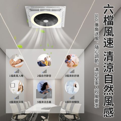 XINGMU 興沐 智能全光譜護眼辦公風扇燈 led燈天花板吊頂風扇 鋁扣石膏板面板燈