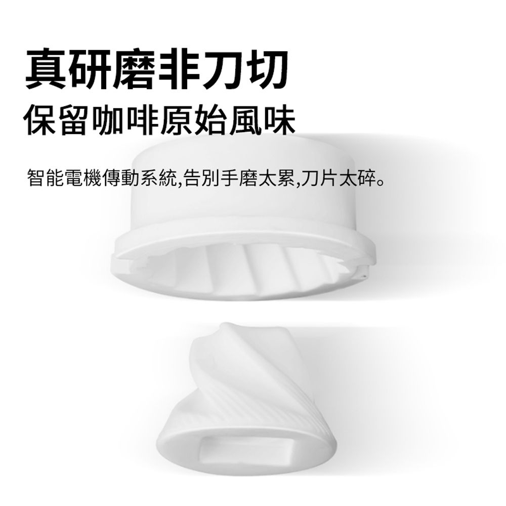 HADER 便攜電動咖啡豆磨豆機 家用五穀雜糧不鏽鋼研磨機 意式咖啡自動磨粉機 小型咖啡機
