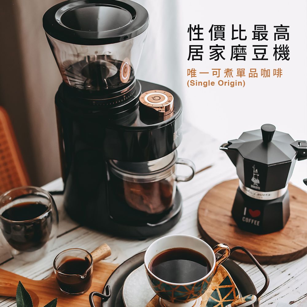 IKUK 艾可 商品名稱	40段全功能咖啡電動磨豆機(義式法壓虹吸到手沖完美掌握)