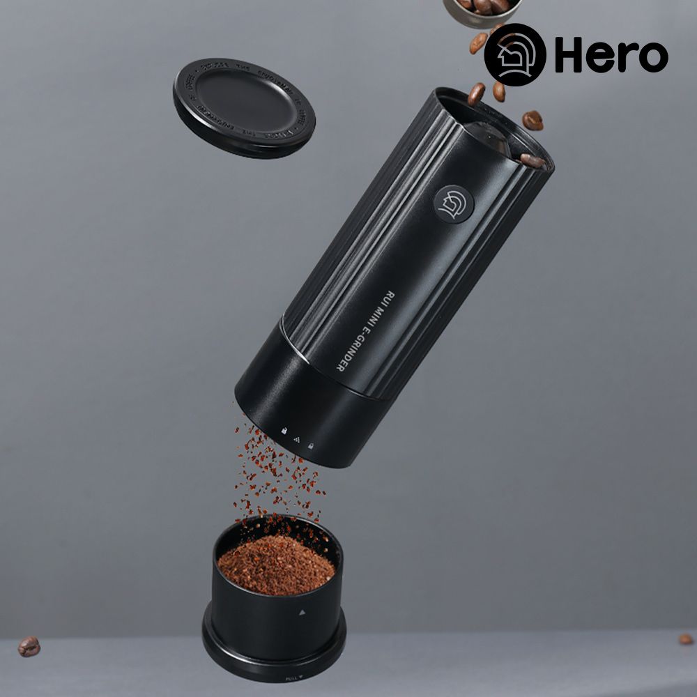 Hero 小銳mini攜帶式電動磨豆機-黑色