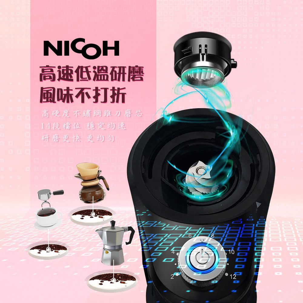 NICOH 日本NICOH不鏽鋼錐刀磨豆機NCG-280