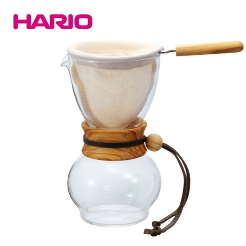 HARIO授權特約經銷商HARIO 濾布橄欖木手沖咖啡壺 DPW-3-OV 480ml 3~4杯