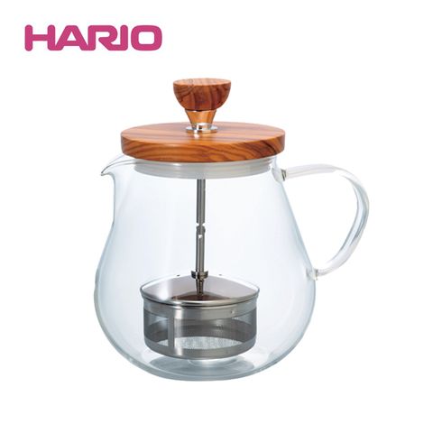 HARIO授權特約經銷商HARIO 橄欖木濾壓茶壺700ml TEO-70-OV