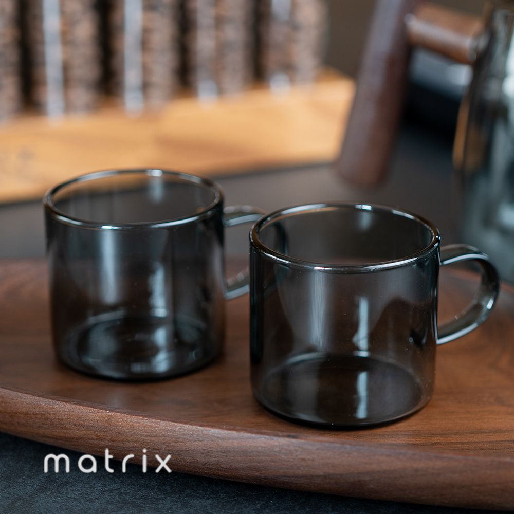 Matrix 迷你耐熱玻璃馬克杯2入組 80ml /手沖咖啡/分享壺/耐熱玻璃/茶杯/咖啡壺/分享杯/咖啡濾杯/V型濾杯/有田燒/V60/陶瓷/錐形濾杯