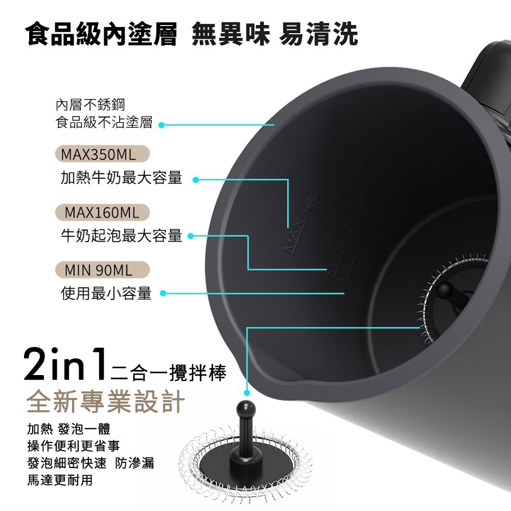 Munakami 村上 全自動磁吸電動冷熱奶泡機(MK-9Y)