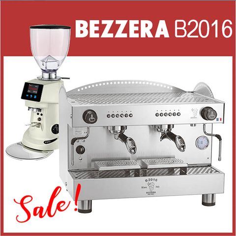 BEZZERA 貝澤拉 B2016 DE 營業用雙孔義式半自動咖啡機 220V(HG1047)+Fiorenzato F64E 磨豆機(HG0935)