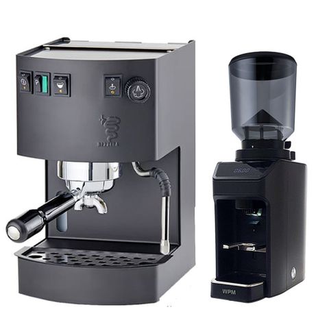 BEZZERA HOBBY 貝澤拉玩家級半自動咖啡機BEZZERA HOBBY 玩家級半自動咖啡機 (霧黑色) 110V+ WPM ZD-17OD磨豆機 110V (霧黑)