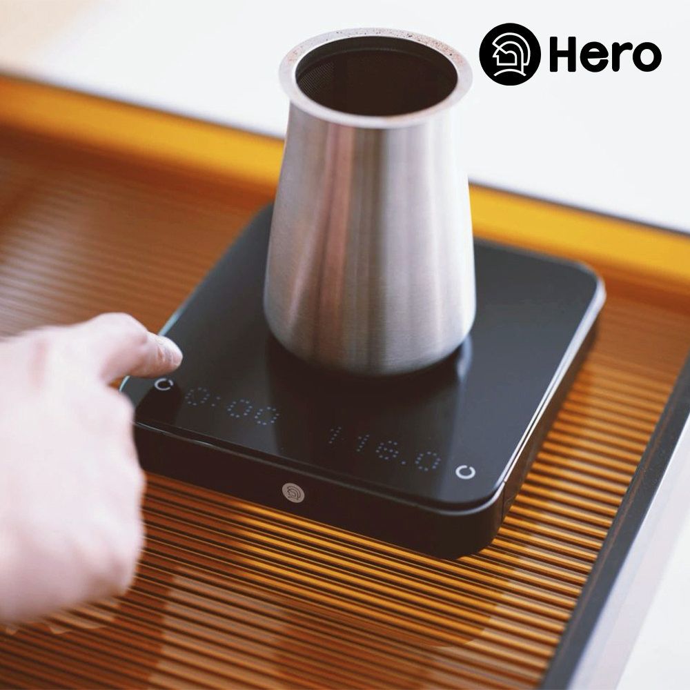 zeroHero 靈智LED點陣玻璃金屬流速咖啡電子秤