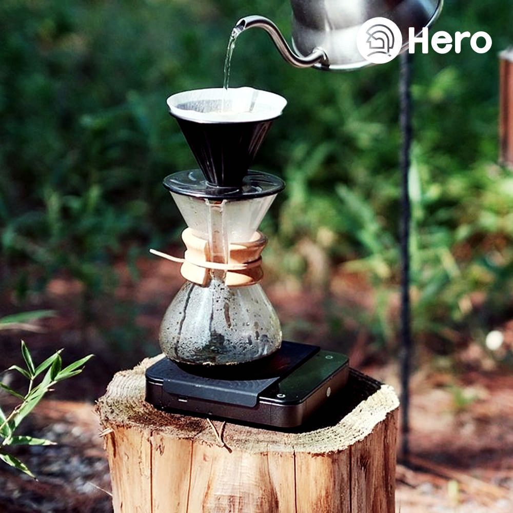 zeroHero 靈智LED點陣玻璃金屬流速咖啡電子秤