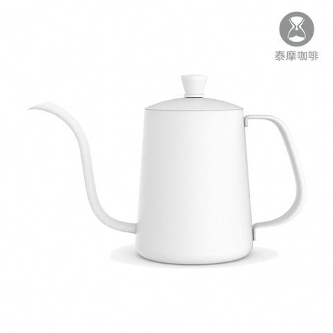 【TIMEMORE 泰摩】魚03系列手沖壺 白600ML 垂直穩定水流(垂直水流穩定不暴衝 斷水乾淨俐落)