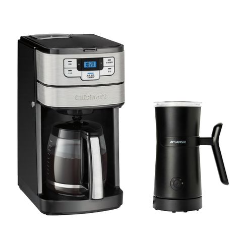 Cuisinart 美膳雅 12杯全自動美式咖啡機+冷熱兩用分離式電動奶泡機