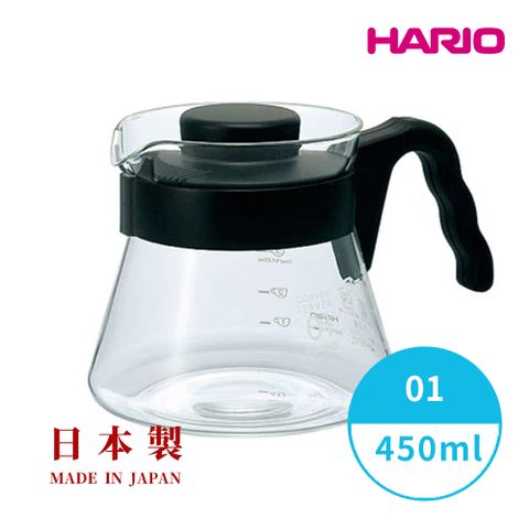 HARIO 【 V60好握系列】01黑色咖啡分享壺450ml [VCS-01B]