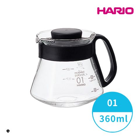 HARIO 【 V60經典系列】01黑色36咖啡分享壺360ml [XVD-36B-EX]