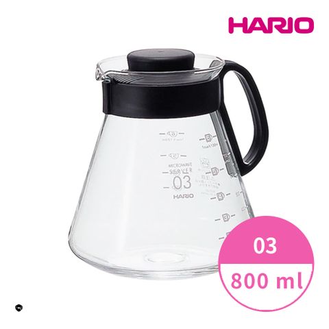 【HARIO V60經典系列】03黑色80咖啡分享壺800ml [XVD-80B-EX]