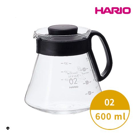 HARIO 【 V60經典系列】02黑色60咖啡分享壺600ml [XVD-60B-EX]