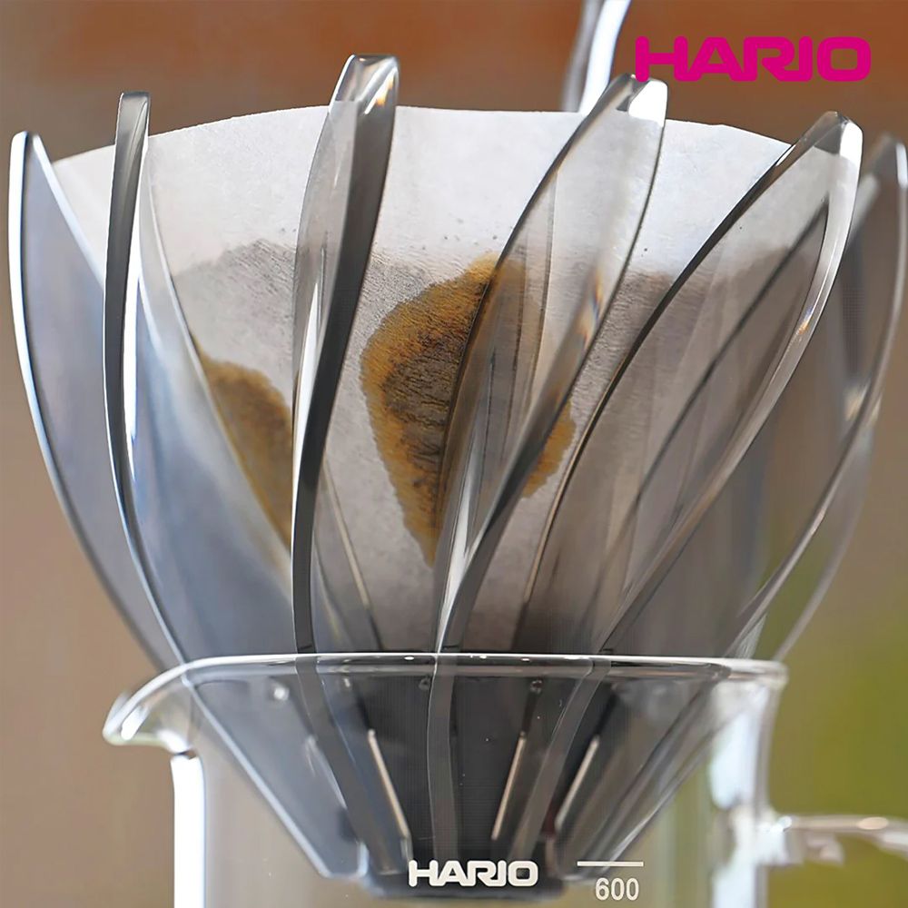 HARIO V60 睡蓮濾杯-黑-VDSU-02-TB/手沖濾杯/SUIREN濾杯/V型/樹脂濾杯/錐形濾杯/花瓣濾杯/露營/收納/底座分離