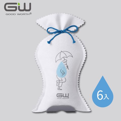 GW 水玻璃 分離式熱風除濕袋 6入組 (不含還原座)