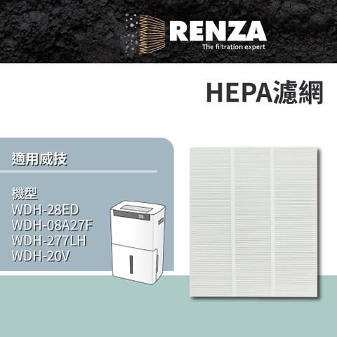 RENZA 適用 NWT 威技 WDH-28ED 08A27F 277LH 20V 除濕機 HEPA 濾網 濾芯 濾心