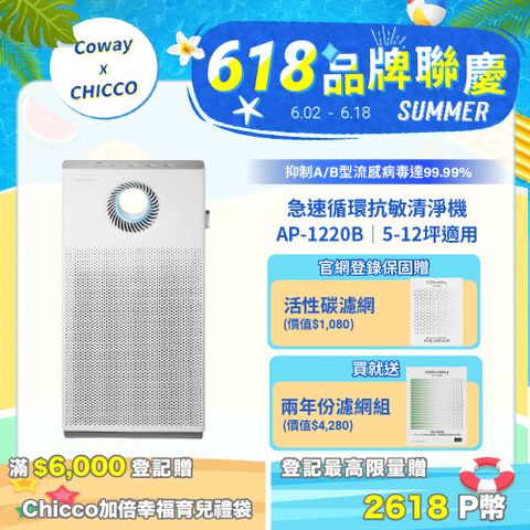 Coway AP-1220B 綠淨力雙向循環雙禦空氣清淨機