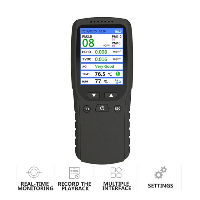  專業型 PM2.5 甲醛 TVOC AQI 溫濕度 高精度檢測儀