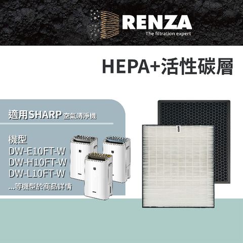 SHARP 夏普 適用   10/12升空氣清淨除濕機  HEPA+活性碳濾網