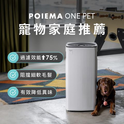 POIEMA ONE PET 空氣清淨機(寵物版)(無耗材/適用 8-15坪/智慧家電/AI語音助理/PM2.5自動偵測/SGT350SE2-P)