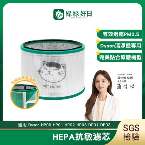 適用 Dyson HP00 HP01 HP02 HP03 DP01 DP03 空氣清淨機 HEPA抗敏濾芯濾網