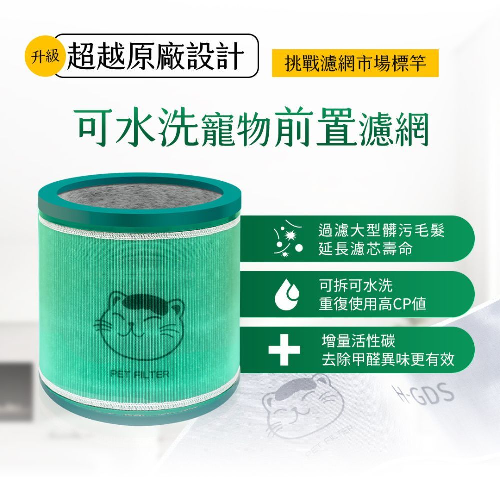 綠綠好日 適 Dyson TP00/TP01/TP02/TP03 AM11 BP01 抗菌HEPA濾芯 複合活性碳濾網 清淨機濾心