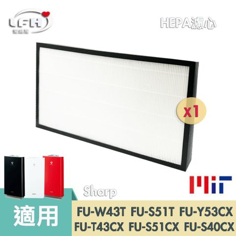 SHARP 夏普 HEPA 濾心  適用  FU-W43T FU-S51T FU-Y53CX